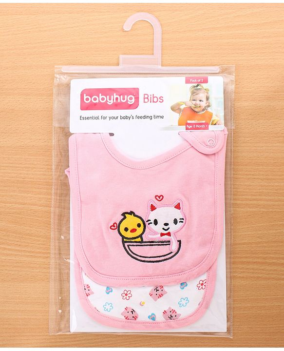 Babyhug Cotton Snap Buttons Closure Bear Print Pack of 2 - Blue & White