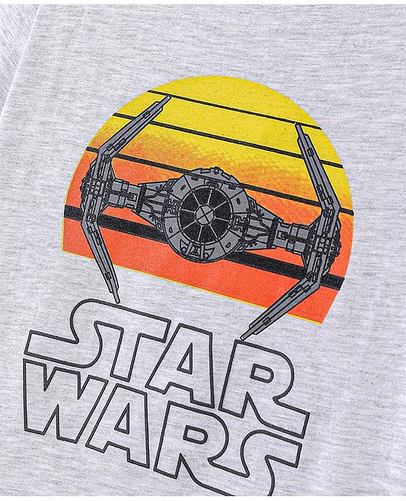 Pine Kids Half Sleeves Star Wars Collection T-Shirt - Grey