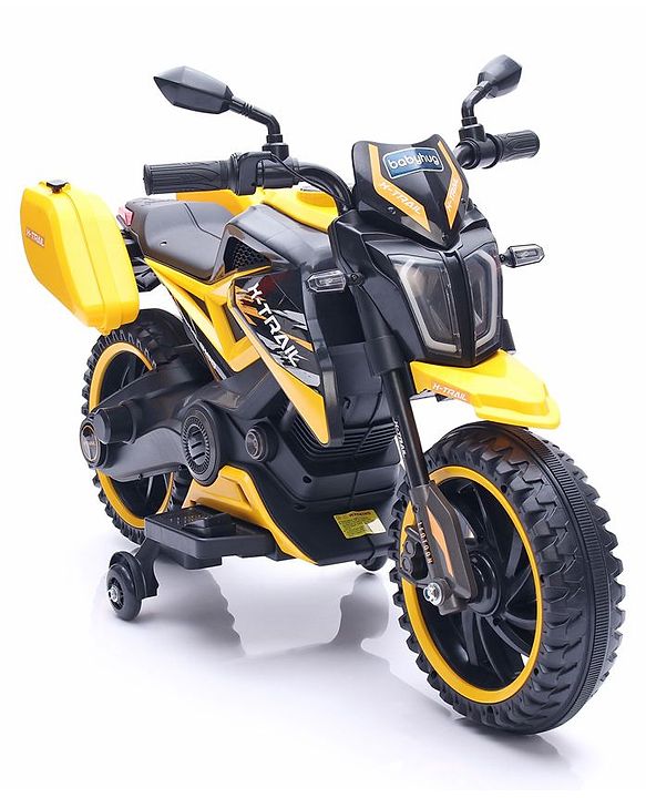 Babyhug KTM Battery Operated Ride On Bike With Music & Lights - Yellow