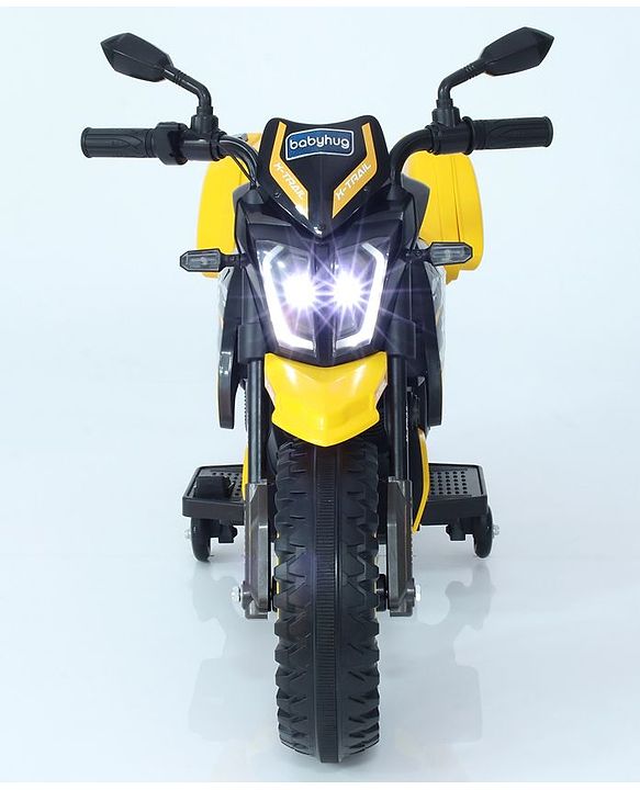 Babyhug KTM Battery Operated Ride On Bike With Music & Lights - Yellow