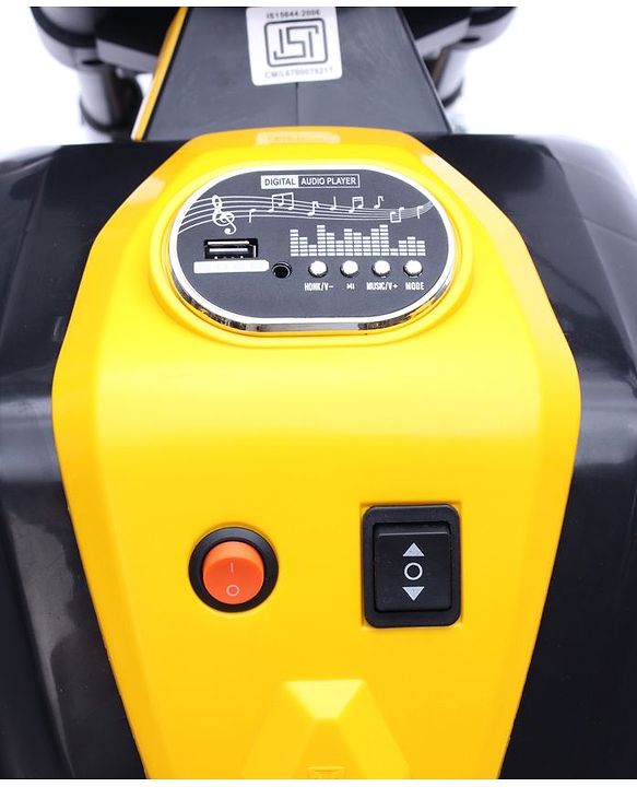 Babyhug KTM Battery Operated Ride On Bike With Music & Lights - Yellow