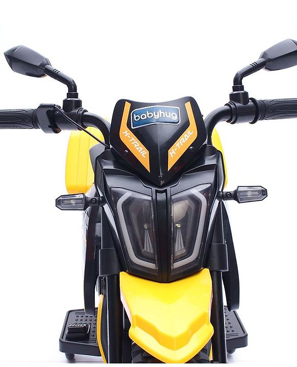 Babyhug KTM Battery Operated Ride On Bike With Music & Lights - Yellow