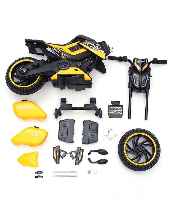 Babyhug KTM Battery Operated Ride On Bike With Music & Lights - Yellow