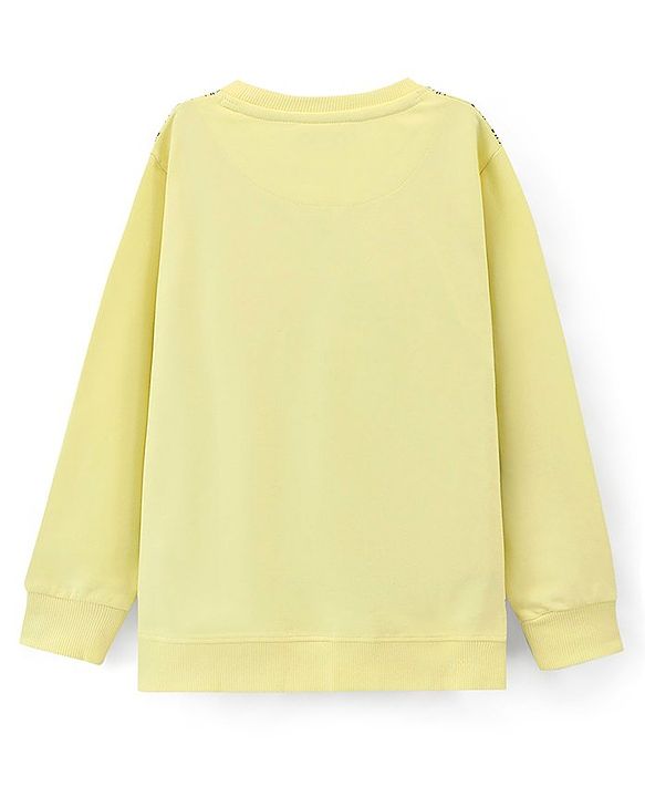 Pine Kids Full Sleeves Sweatshirt Programmer Print - Yellow