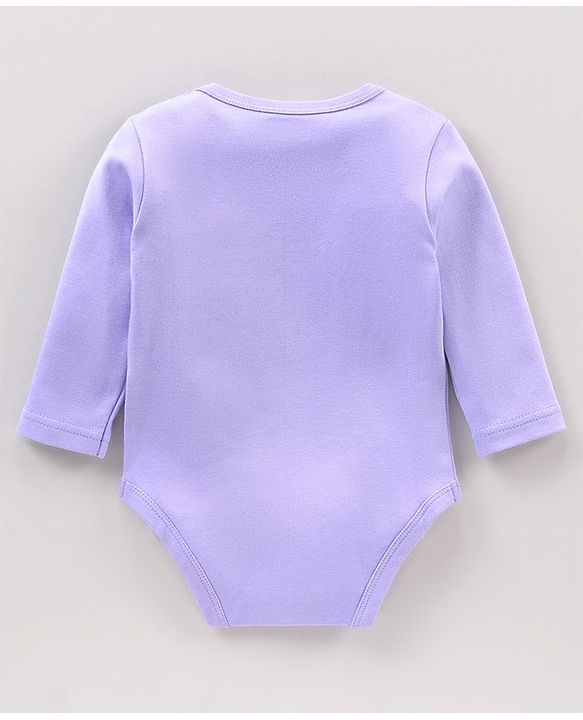 Babyhug Full Sleeves Onesies with Leggings Cap Mittens & Booties - Purple