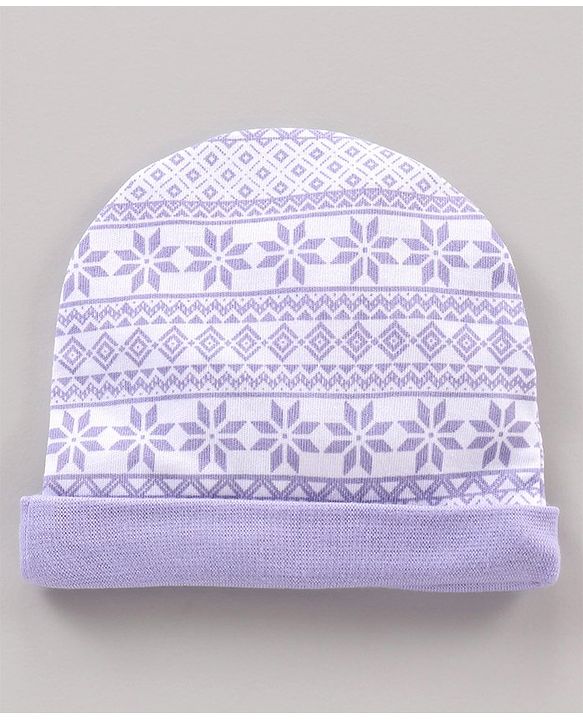 Babyhug Full Sleeves Onesies with Leggings Cap Mittens & Booties - Purple