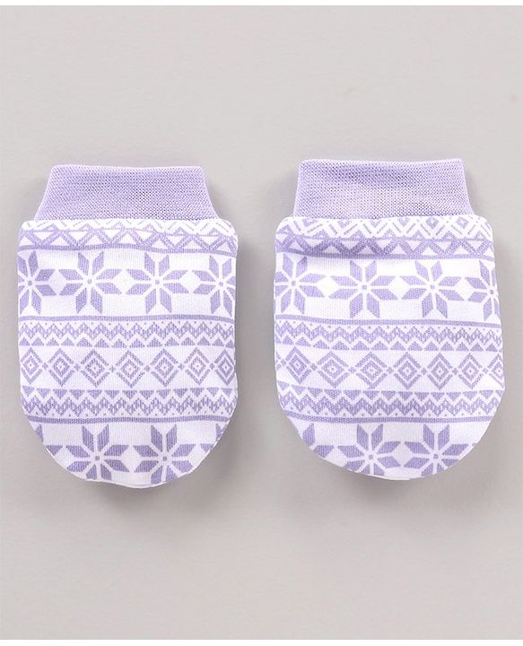 Babyhug Full Sleeves Onesies with Leggings Cap Mittens & Booties - Purple