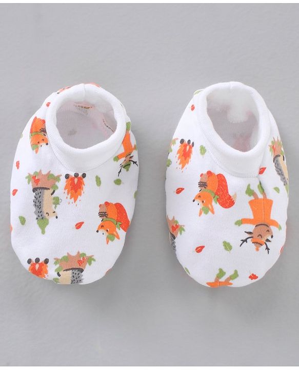 Babyhug Cotton Full Sleeves Onesies with Leggings with Cap Mittens & Booties Printed - Mulicolour