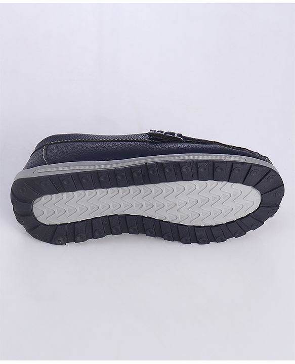 Cute Walk by Babyhug Slip On Solid Formal Shoes with Chain Link - Navy Blue