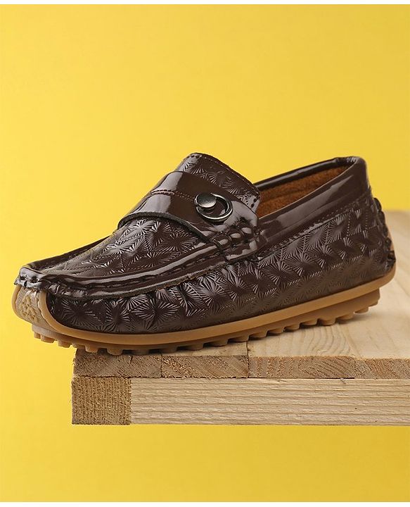 Cute Walk by Babyhug Slip On Formal Shoes - Brown