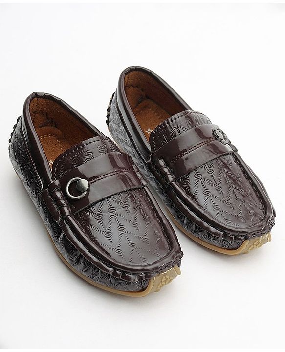 Cute Walk by Babyhug Slip On Formal Shoes - Brown