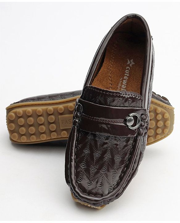 Cute Walk by Babyhug Slip On Formal Shoes - Brown