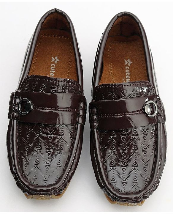 Cute Walk by Babyhug Slip On Formal Shoes - Brown