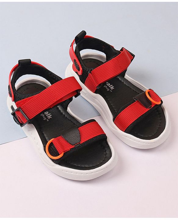 Cute Walk by Babyhug Sandals With Velcro Closure - Red