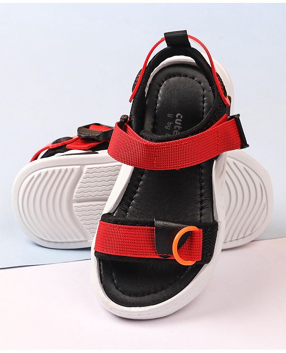 Cute Walk by Babyhug Sandals With Velcro Closure - Red