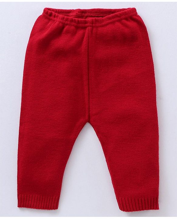 Babyhug Full Sleeves Baby Sweater Set with Animal Design - Red