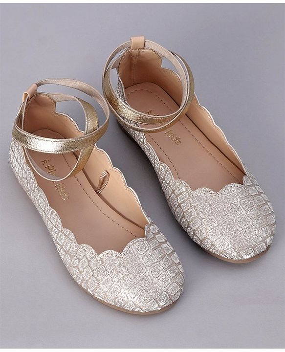 Pine Kids Shimmer Slip on Bellies - Silver