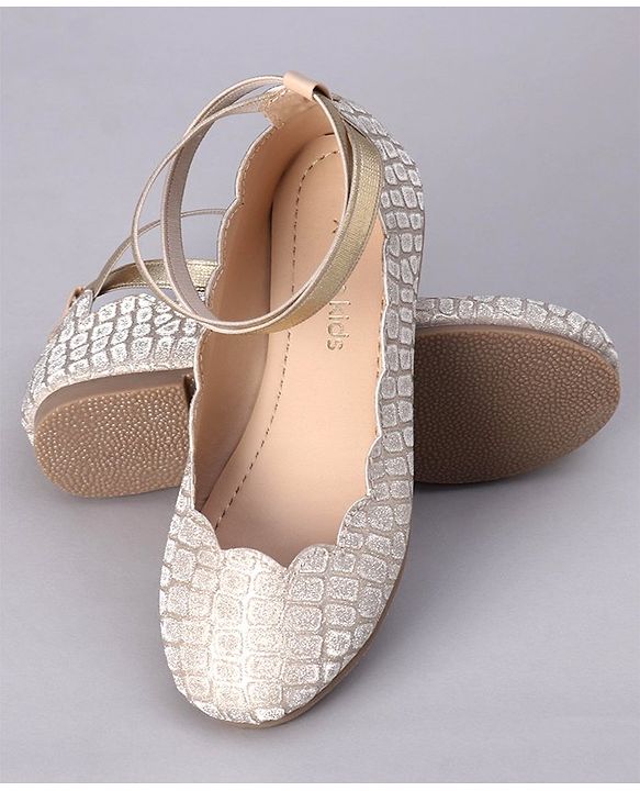 Pine Kids Shimmer Slip on Bellies - Silver