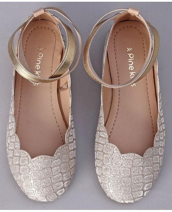Pine Kids Shimmer Slip on Bellies - Silver