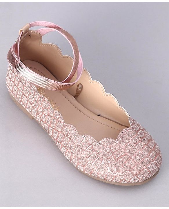 Pine Kids Shimmer Slip on Bellies - Rose Gold