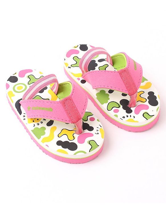 Cute Walk by Babyhug Flip Flops Multi Print - Pink
