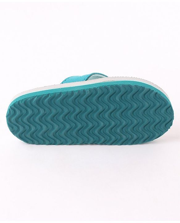 Cute Walk by Babyhug Flip Flops Simile Print - Blue