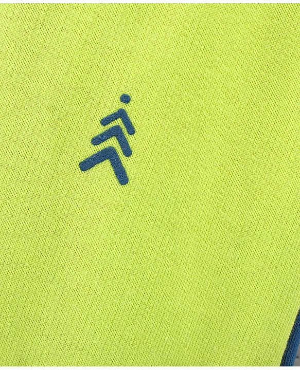 Pine Kids 100% Cotton Full Length Bio Washed Knit Cut & Sew Lounge Pant HD Letter Print - Green Blue