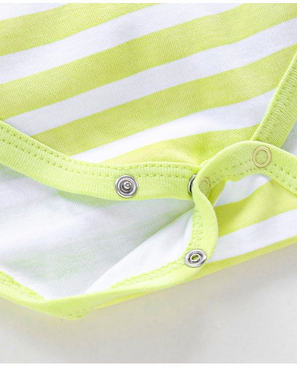 Babyhug 100% Cotton Full Sleeves Onesie Teddy Print- Green