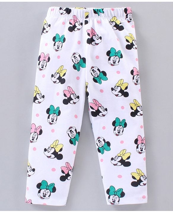 Babyhug Full Length Leggings Minnie Mouse & Stars Print Pack Of 2 - Pink White