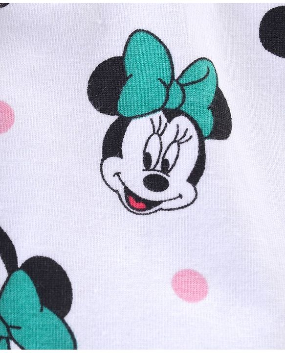 Babyhug Full Length Leggings Minnie Mouse & Stars Print Pack Of 2 - Pink White