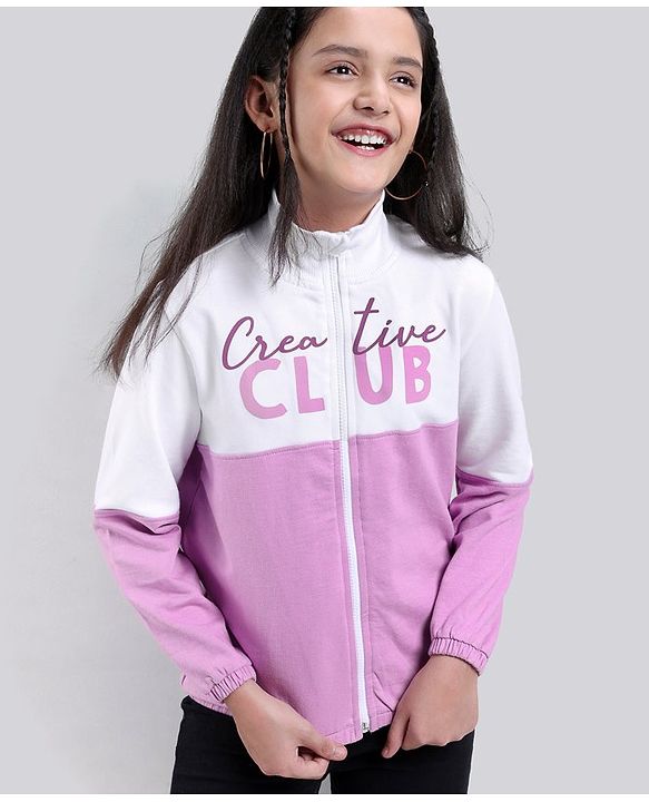Pine Kids Bio-Washed Cotton Full Sleeves Sweatshirt Text Print - Multicolour