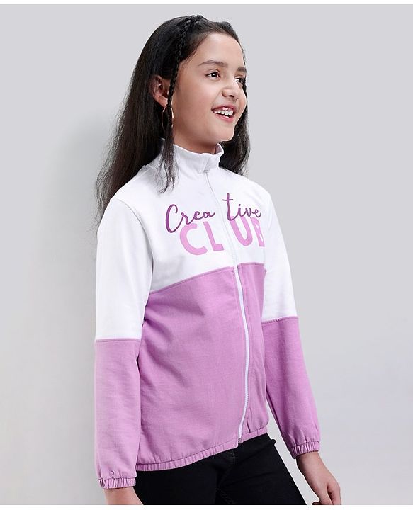 Pine Kids Bio-Washed Cotton Full Sleeves Sweatshirt Text Print - Multicolour