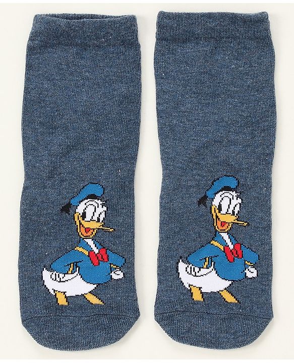 Cute Walk by Babyhug Ankle Length Antibacterial Socks Donald Duck Mickey Mouse Pooh Design Pack Of 3 - Multicolor