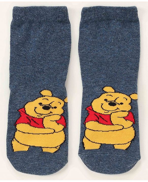 Cute Walk by Babyhug Ankle Length Antibacterial Socks Donald Duck Mickey Mouse Pooh Design Pack Of 3 - Multicolor