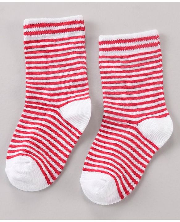 Cute Walk by Babyhug Ankle Length Antibacterial Socks Minnie Mouse & Stripes Design Pack Of 3 - Multicolor