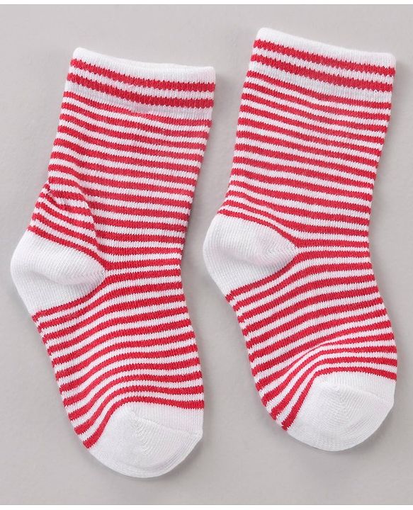 Cute Walk by Babyhug Ankle Length Antibacterial Socks Minnie Mouse & Stripes Design Pack Of 3 - Multicolor