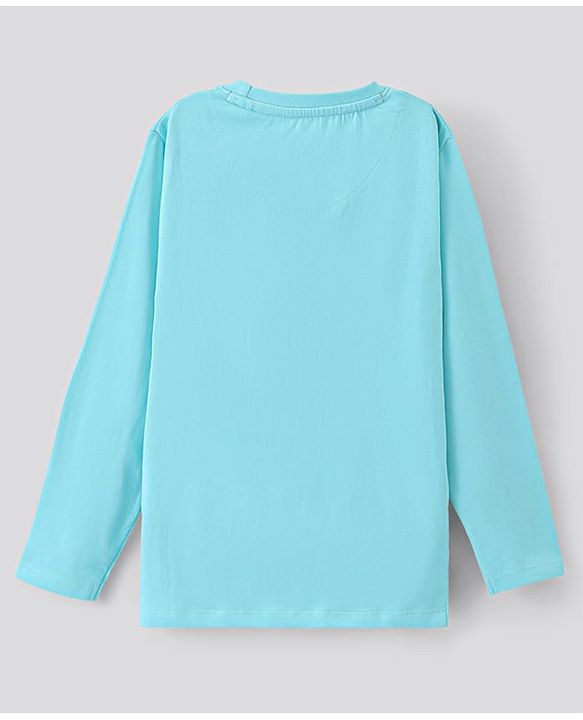 Pine Kids Biowashed Spider Man Collection Full Sleeves Tee - Sky Blue