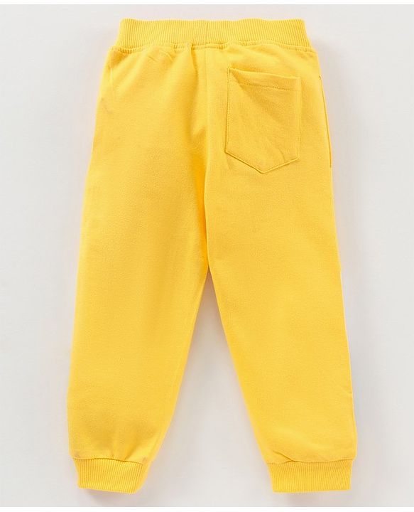 Babyhug Cotton Full Length Printed Lounge Pant - Yellow