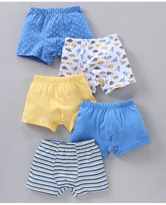 Babyhug 100% Cotton Printed Briefs Pack of 5 - Multicolor