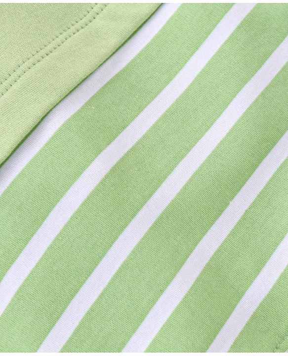 Babyhug 100% Cotton Full Sleeves Romper Bear Print - Green