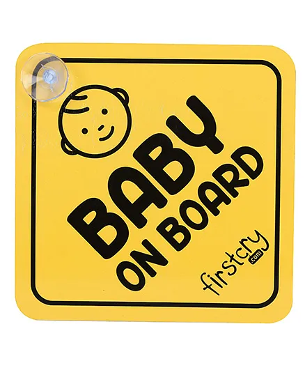 Firstcry Baby On Board Sign Yellow Online in India, Buy at Best Price from   - 1180832