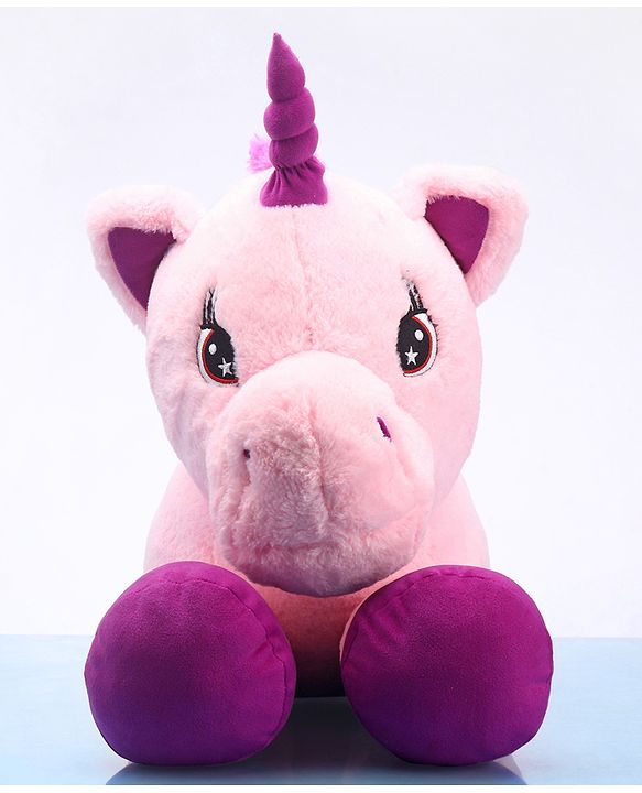 Babyhug Unicorn Soft Plush Toy Big - Length 100 cm | Giant Magical Unicorn Plush for Cuddles | Inspires Imaginative Play & Comfort | Soft & Kid-Safe | BIS Certified