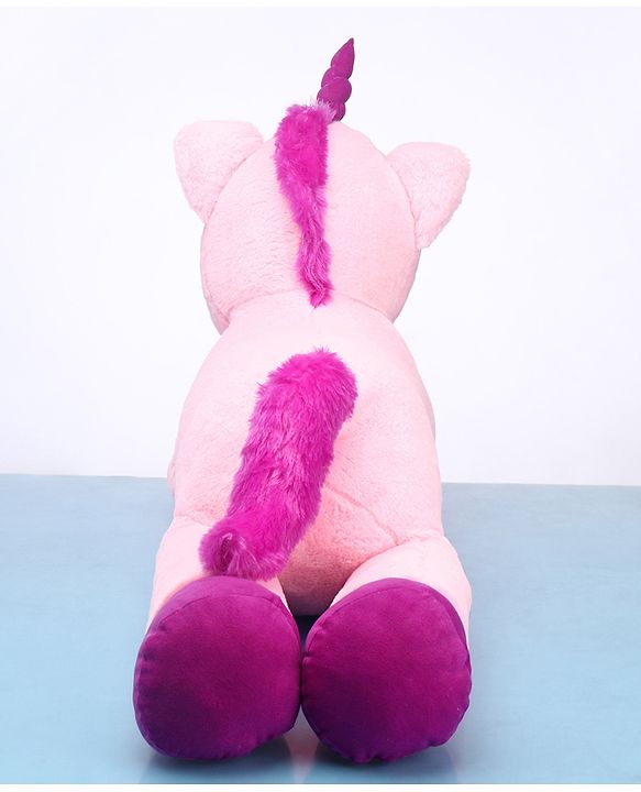 Babyhug Unicorn Soft Plush Toy Big - Length 100 cm | Giant Magical Unicorn Plush for Cuddles | Inspires Imaginative Play & Comfort | Soft & Kid-Safe | BIS Certified
