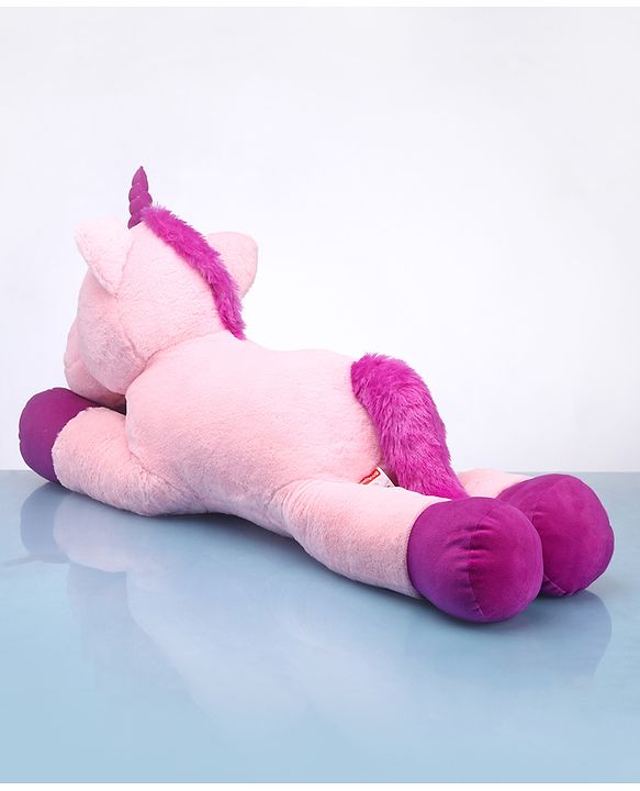 Babyhug Unicorn Soft Plush Toy Big - Length 100 cm | Giant Magical Unicorn Plush for Cuddles | Inspires Imaginative Play & Comfort | Soft & Kid-Safe | BIS Certified