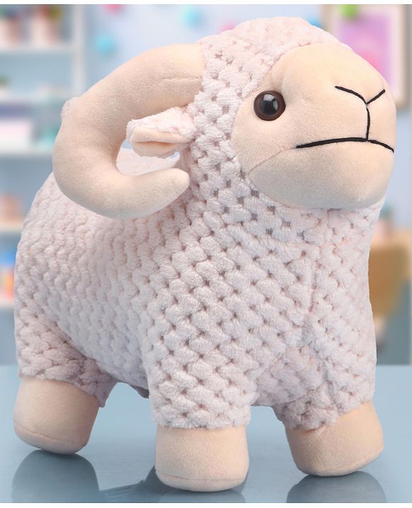 Babyhug Soft Sheep Toy | 30cm Adorable Plush Teddy with Super-Soft Fur | Perfect Stuffed Animal for Babies & Kids | Ideal Birthday Gift to Comfort | Birthday Gift For Kids | BIS Certified