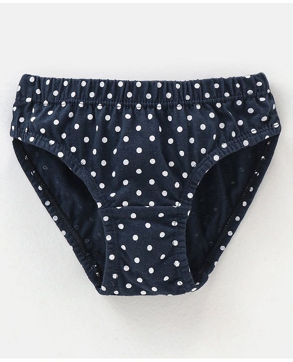 Babyhug Cotton Panties Floral and Polka Dots Print  Pack of 3 - Multicolour