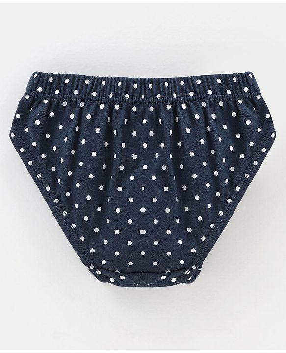 Babyhug Cotton Panties Floral and Polka Dots Print  Pack of 3 - Multicolour