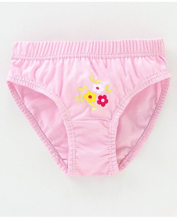 Babyhug Cotton Panties Floral and Polka Dots Print  Pack of 3 - Multicolour