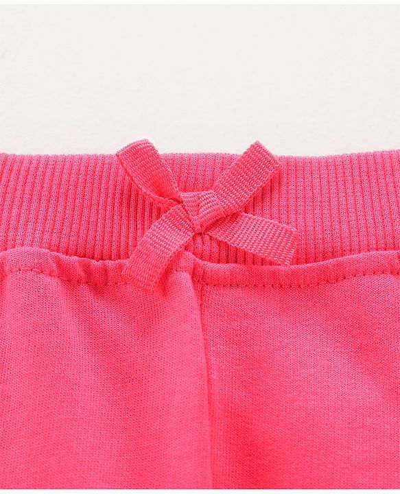Babyhug Full Length Cotton Lounge Pants With Multi Reversible Sequin - Fuchsia