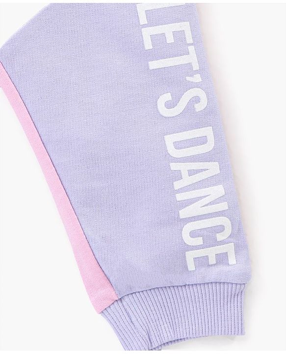 Babyhug Full Length Cotton Lounge Pants Learn Dance Print - Pink